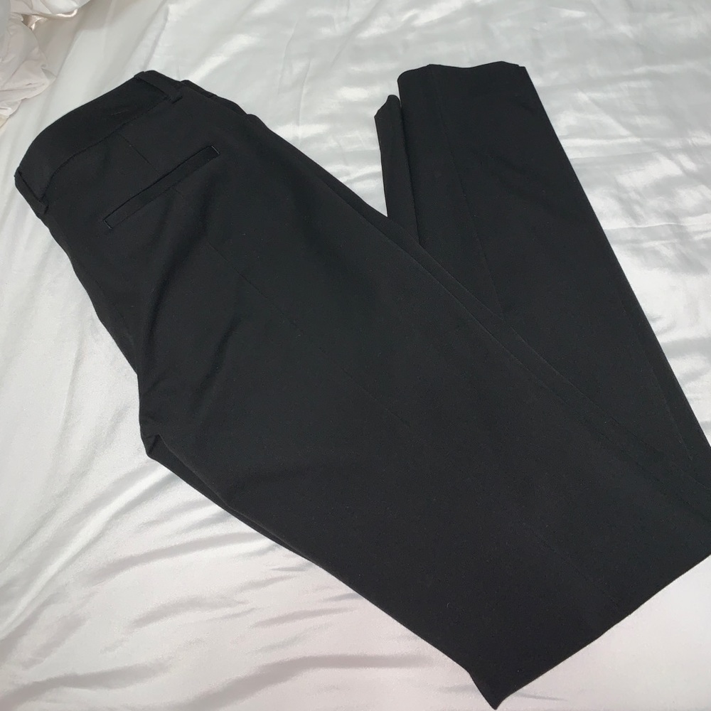 Black cropped dress pants